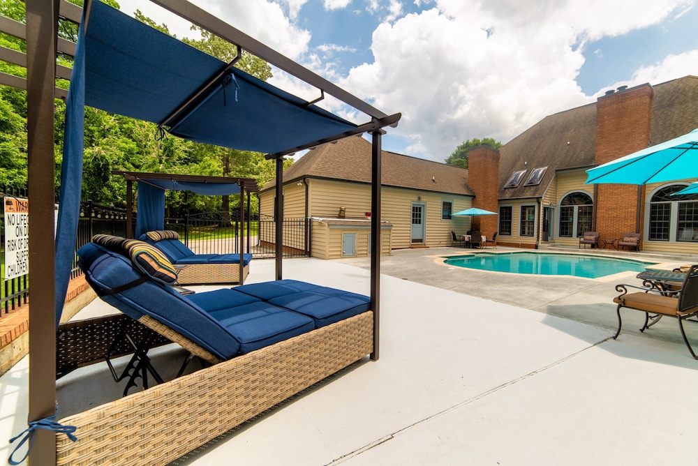 Best things to do in Peachtree City, a photo of our pool at our Georgia Bed and Breakfast